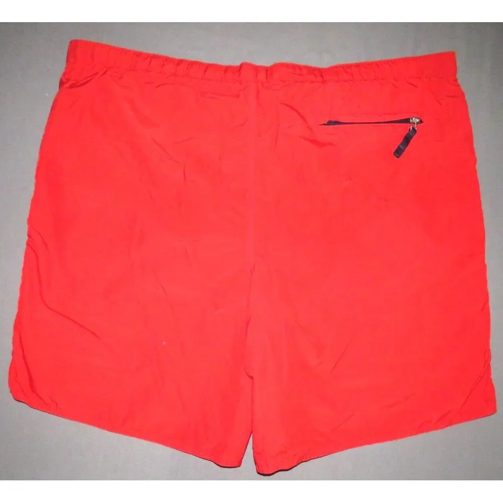 Men's Vintage Ralph Lauren POLO SPORT Red Mesh Lined‎ Swim Trunks XL